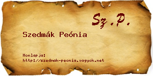 Szedmák Peónia névjegykártya